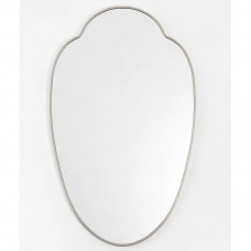 Зеркало в ванную фигурное в тонкой серебряной раме Milis Silver (Милис) Smal 55*89 см 